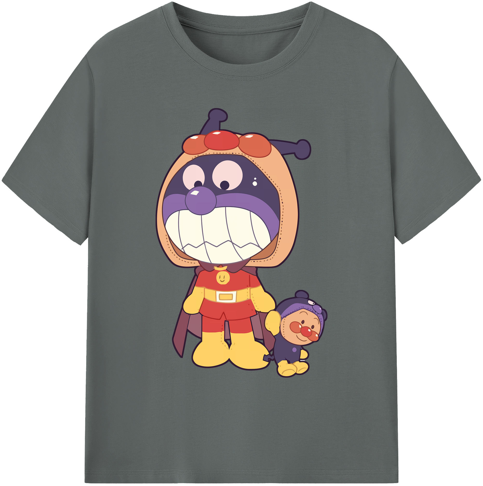 （画像用） アンパンマン Anpanman 綿100％ メンズ半袖Tシャツ｜肌触りやわらか＆通気性
